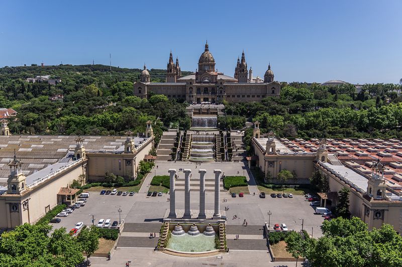 Vista aérea del MNAC